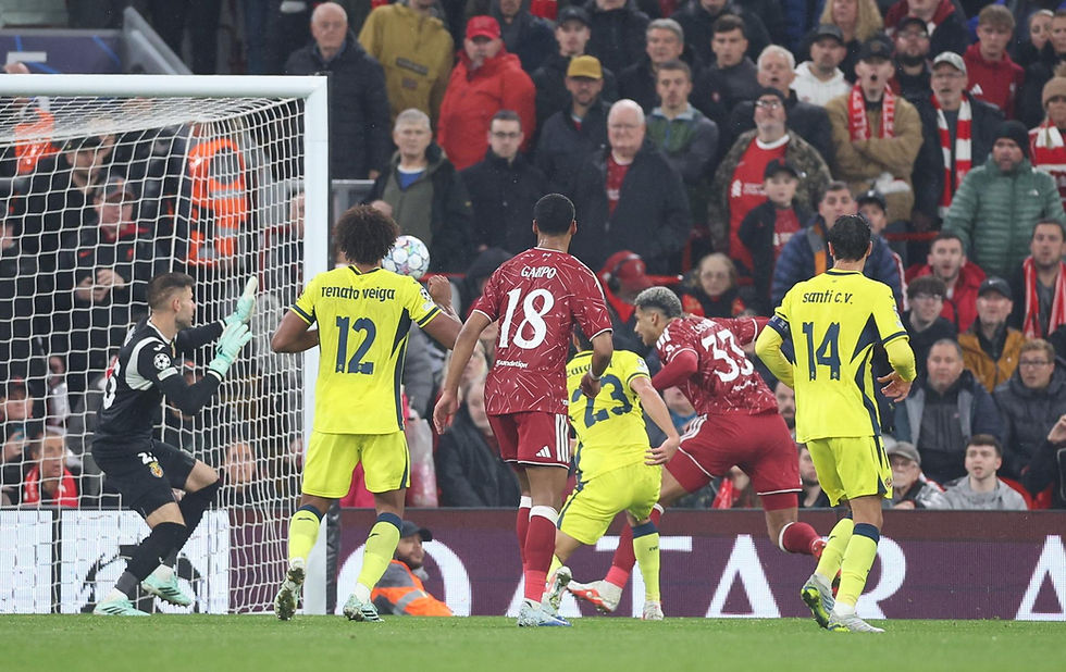 El Liverpool despierta a tiempo en Anfield y deja sin premio al Villarreal tras un festival de goles