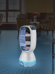 Este robot lleva comida a los infectados por coronavirus para evitar propagar la epidemia