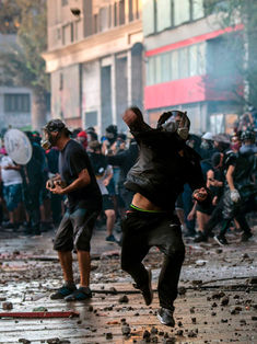 Jornada violenta en protestas chilenas