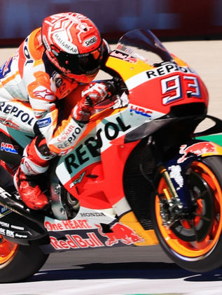 Márquez ve bien su moto