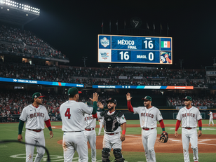 MÉXICO ARRASA EN HOUSTON: Paliza histórica de 16-0 sobre Brasil