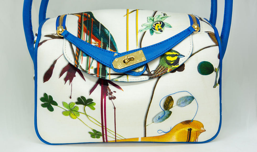 Thumbnail: Amara Bag - Abstract Birds (Blue)