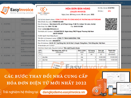 Các bước thay đổi nhà cung cấp hóa đơn điện tử mới nhất 2022