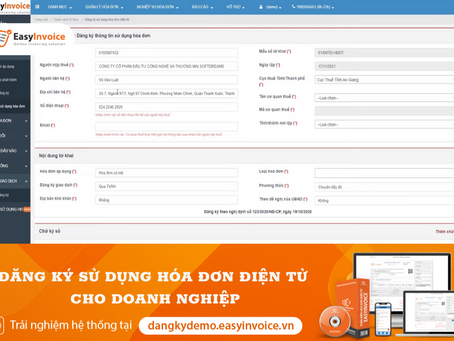 Đăng ký sử dụng hóa đơn điện tử cho doanh nghiệp