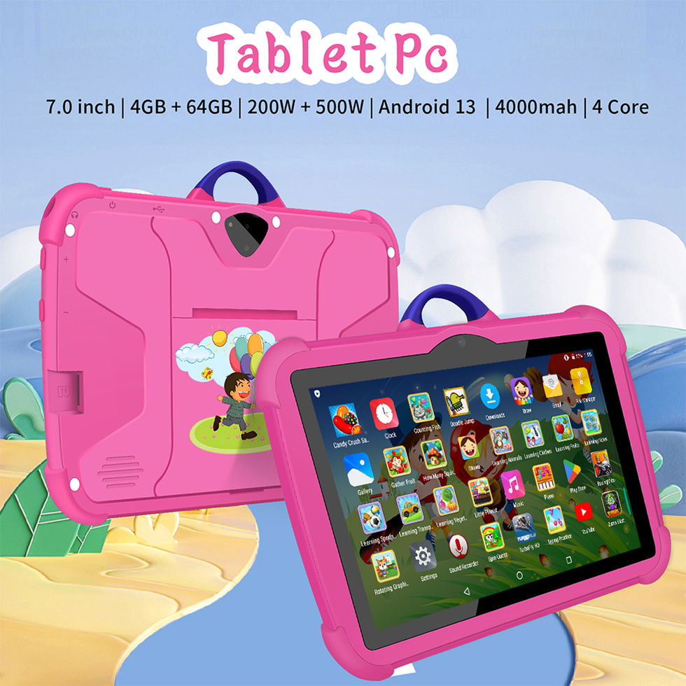 tablet infantil 7 polegadas - capa resistente anti-choque (imagem promocional)