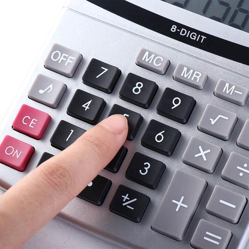 calculadora eletrônica 8 dígitos vista frontal