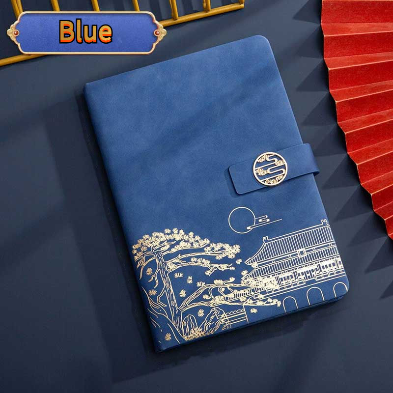 conjunto de presente caderno e garrafa termica nuvem auspiciosa vista frontal da garrafa termica