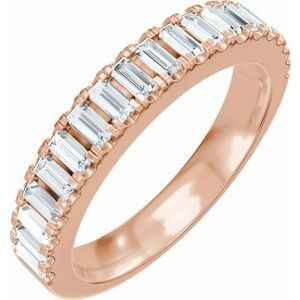 14K Rose Gold 5/8 CTW Natural Diamond Matching Band