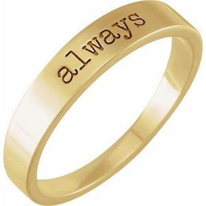 14K Yellow Gold Always Stackable Ring