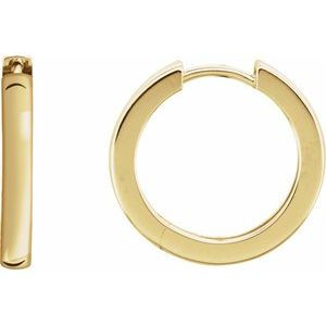 10K Yellow Gold Hinged 20 mm Hoop Earrings