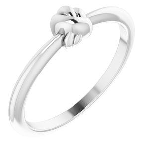 Platinum Stackable Knot Ring