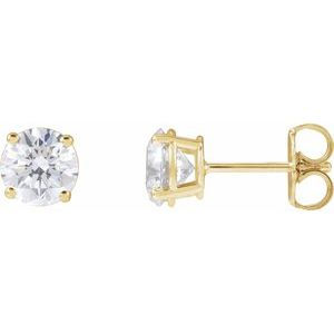 14K Yellow Gold 1 1/2 CTW Lab-Grown Diamond Earrings