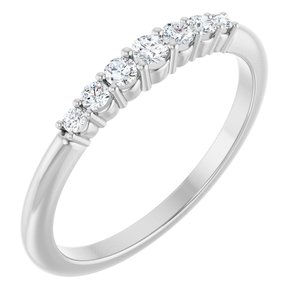 18K X1 White Gold 2.25 mm Round Stackable Ring Mounting