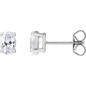 14K White Gold 3/4 CTW Lab-Grown Diamond Stud Earrings