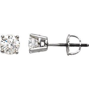 14K White Gold 2 CTW Natural Diamond Stud Earrings