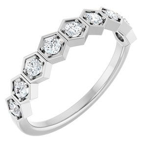 18K X1 White Gold 2.2 mm Round Stackable Ring Mounting