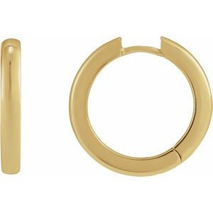 10K Yellow Gold Hinged 20 mm Hoop Earrings