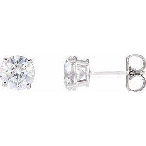 14K White Gold 1 1/2 CTW Lab-Grown Diamond Earrings