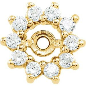 Platinum Earring Jacket Mounting