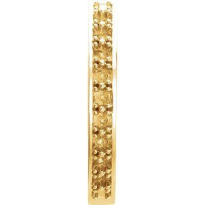 14K Yellow Gold Accented Inside-Outside 22.8 mm Hoop Earring Mounting