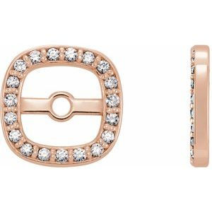 14K Rose Gold .08 CTW Natural Diamond Halo-Style Earring Jackets