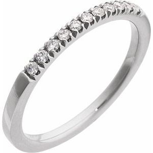 14K White Gold 1/6 CTW Lab-Grown Diamond Stackable Ring