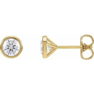 14K Yellow Gold 3/4 CTW Natural Diamond Cocktail-Style Earrings