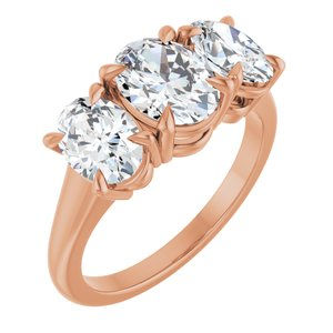 18K Rose Gold 8x6 mm Oval Ring Mounting
