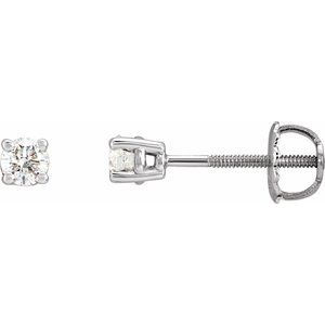 Platinum 1/3 CTW Natural Diamond Stud Earrings