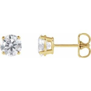 14K Yellow Gold 1 1/4 CTW Lab-Grown Diamond Earrings