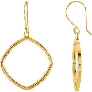 14K Yellow Gold Decorative Earrings
