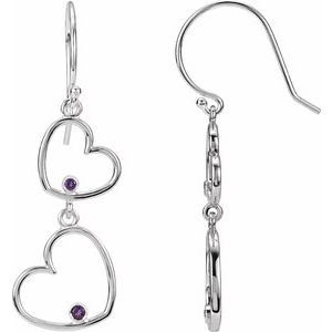 14K Yellow Gold Right Double Heart Earring Mounting