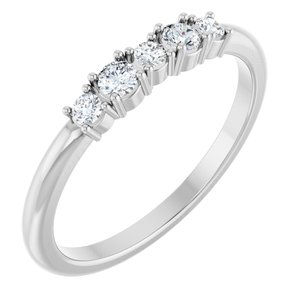 Platinum 2-Stone Family Accented Stackable Ring Mounting