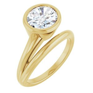 18K Yellow Gold 10x8 mm Oval Ring Mounting
