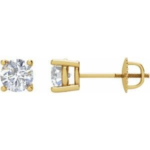 14K Yellow Gold 1/2 CTW Natural Diamond Stud Earrings