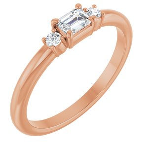 14K Rose Gold 1/3 CTW Natural Diamond Stackable Ring