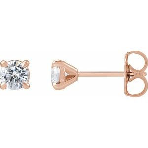 14K Rose Gold 1/2 CTW Lab-Grown Diamond Cocktail-Style Stud Earrings