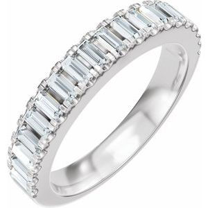 14K White Gold 5/8 CTW Lab-Grown Diamond Matching Band