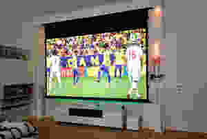 Fernseher-Leinwand Duolösung mit LED Beleuchtung