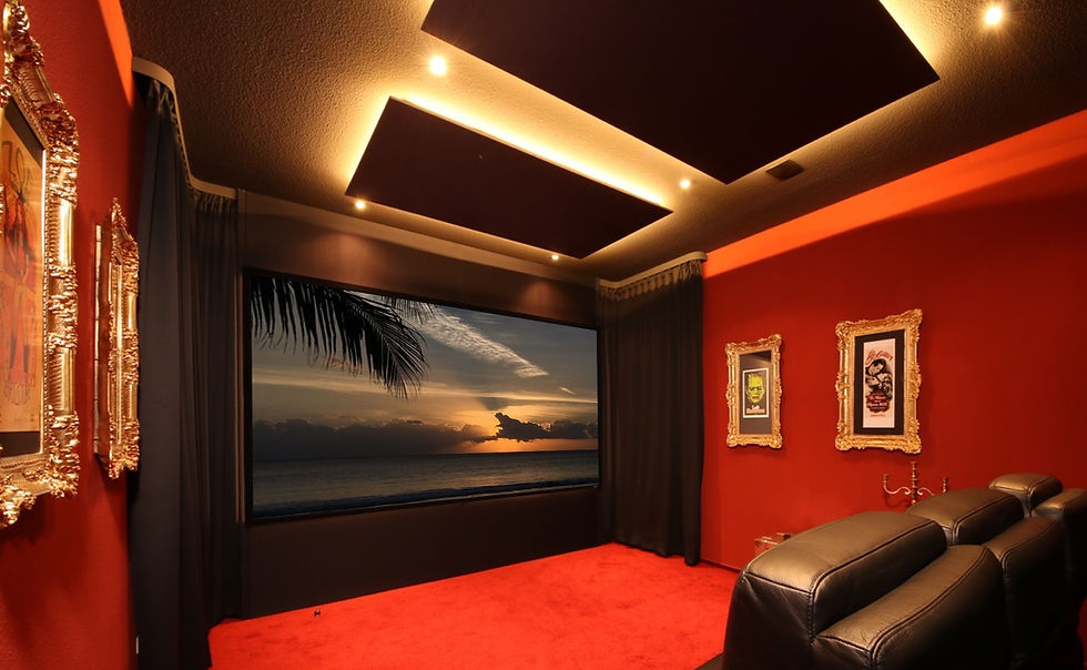 Kontrastleinwand im Privat-Kino