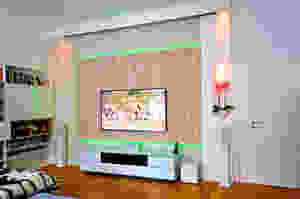Fernseher-Leinwand Duolösung mit LED Beleuchtung