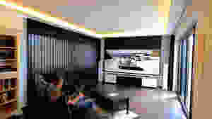 Multiformat Leinwand in Wohnzimmerkino