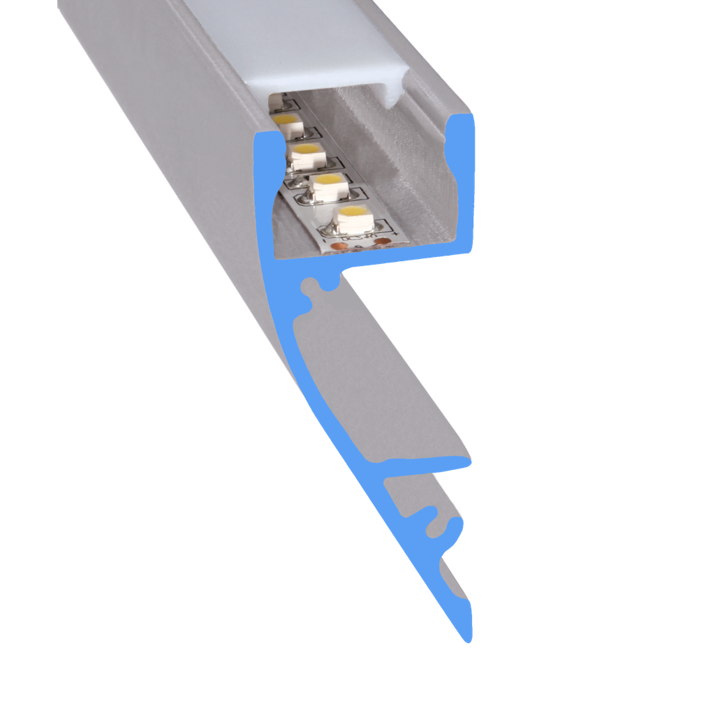 LED-Profil Aluminium S-Line Wall 20mm breit, 2m