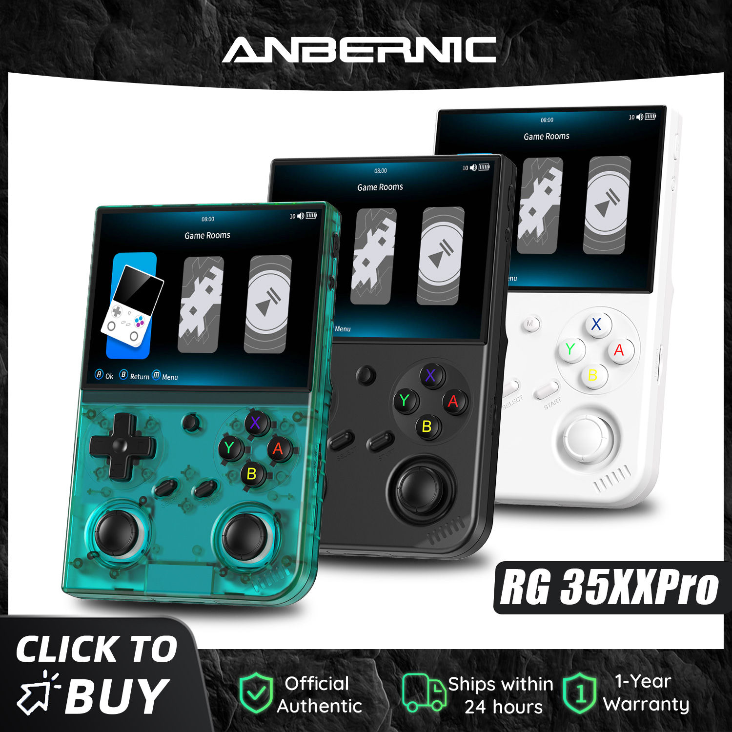 Anbernic RG35XX Pro Handheld Console – 3.5" IPS, Linux