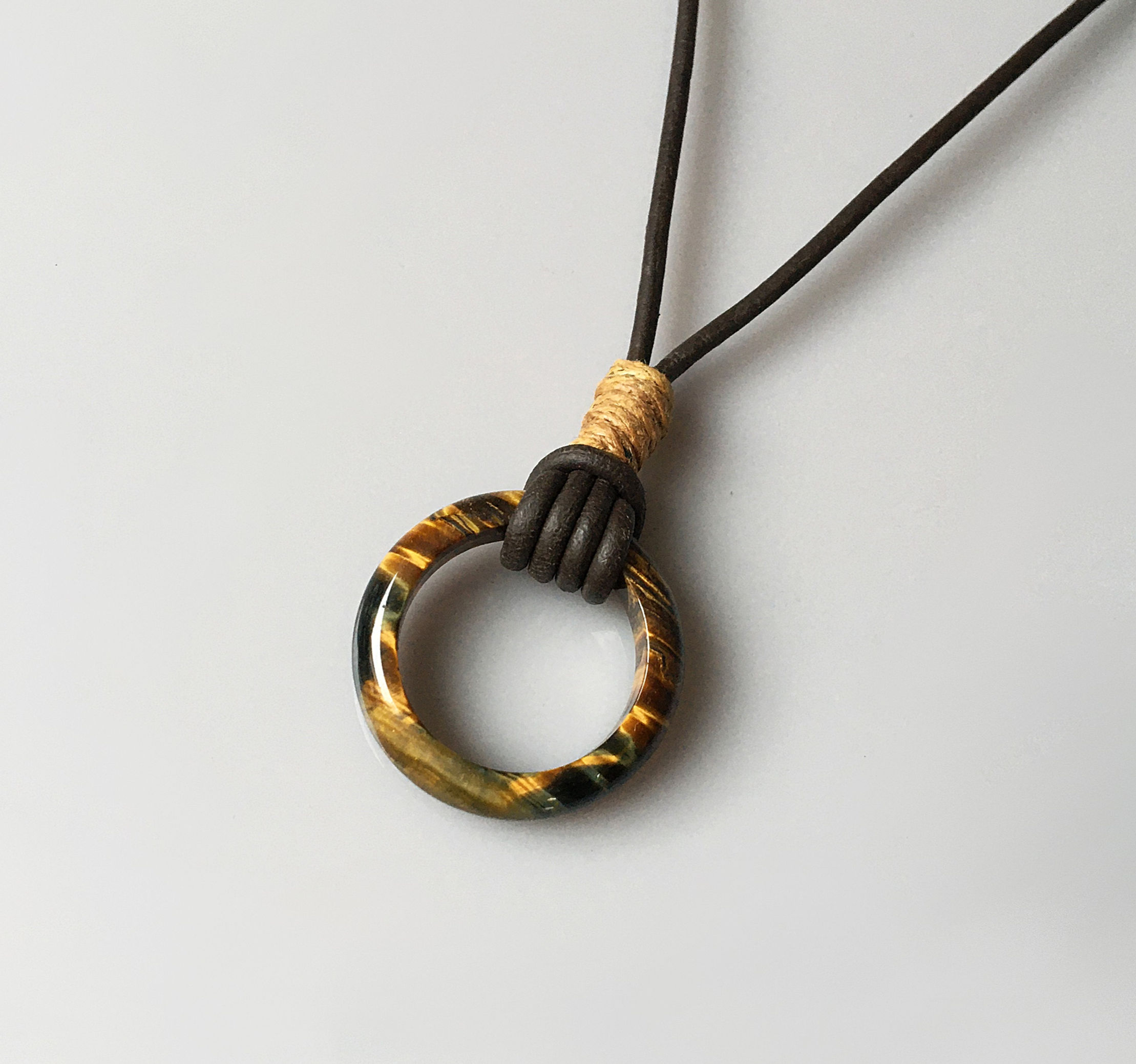 Tigers Eye Necklace. Pendant or Choker Style