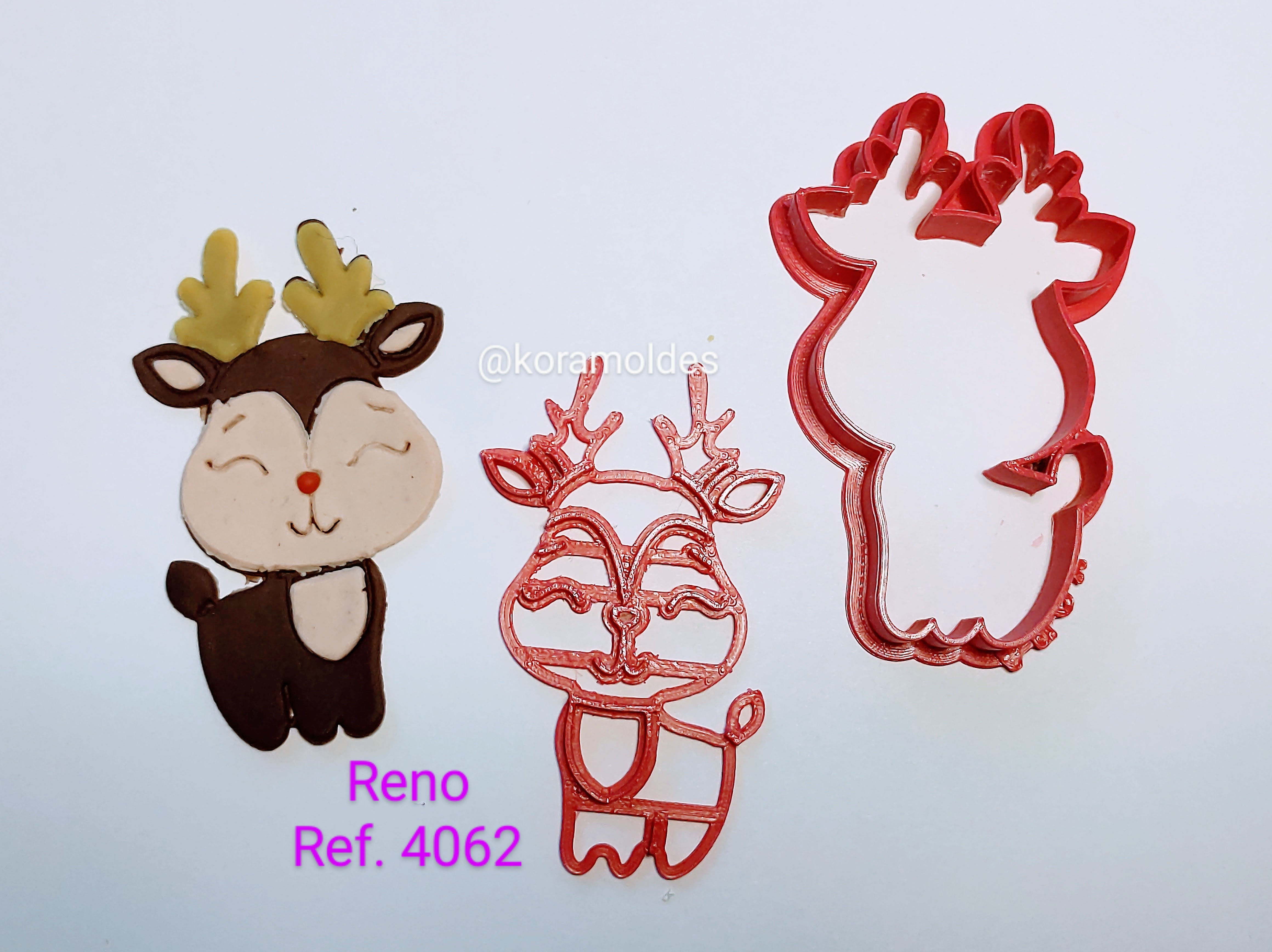 RENO DE NAVIDAD cortador plástico Sello definido