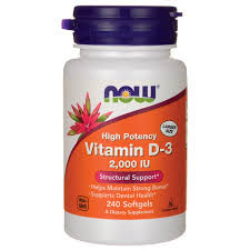Vitamina D3 2.000IU da NOW com 240 softgels