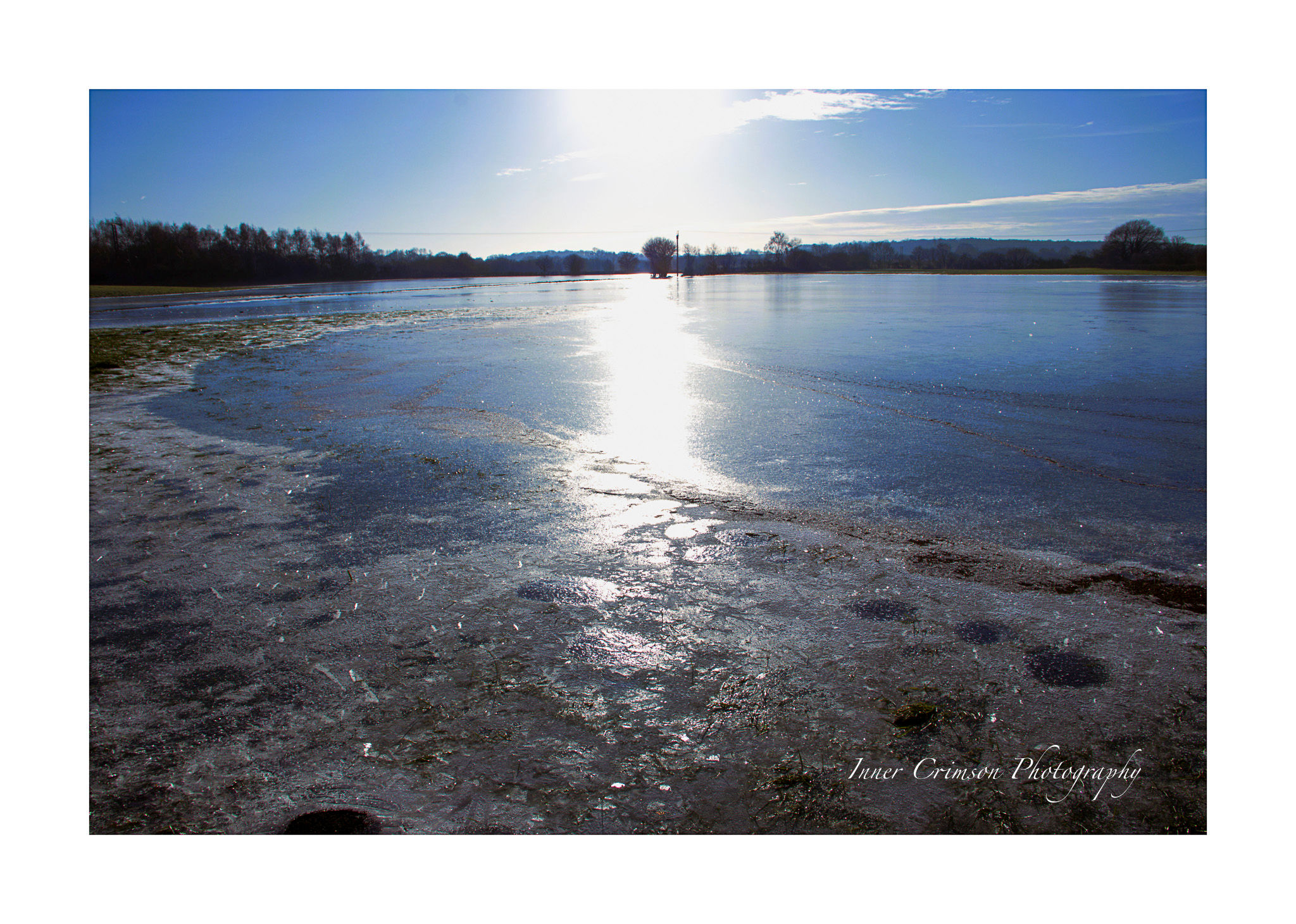 Mounted Print - Frozen Fields, Tickhill