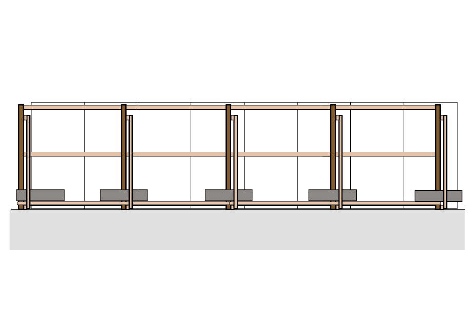 Low impact hoarding diagram