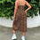 Miniatura: Vestido estampado de animal print (plus size)